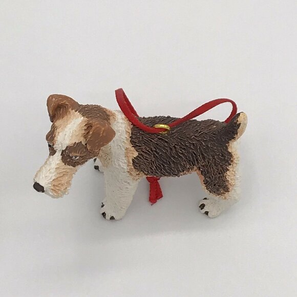 White Airdale Terrier Resin Ornament Pet Lover Holiday Stocking Gift 2" X 2.25" - Picture 6 of 6